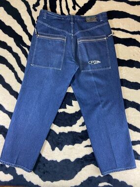 Men's Vintage 90s PG Sport Straight Jeans Blue Large Pocket Hip Hop Skater Raver
